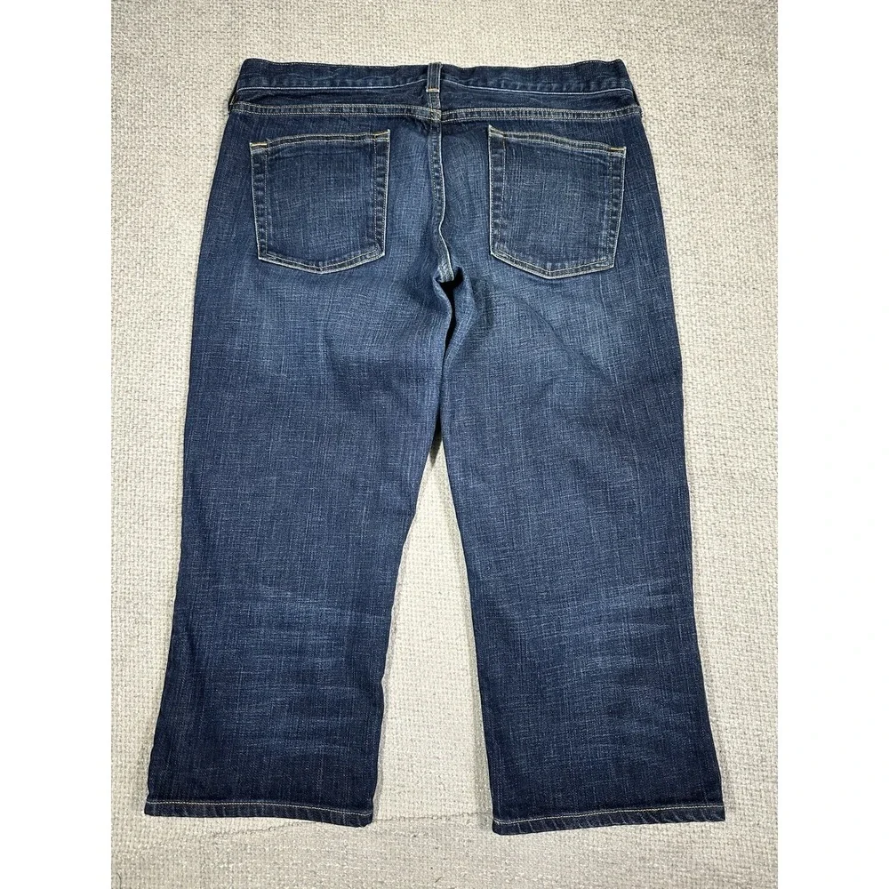 J Crew Jeans Womens 32 Blue Hipslung Capri Y2K